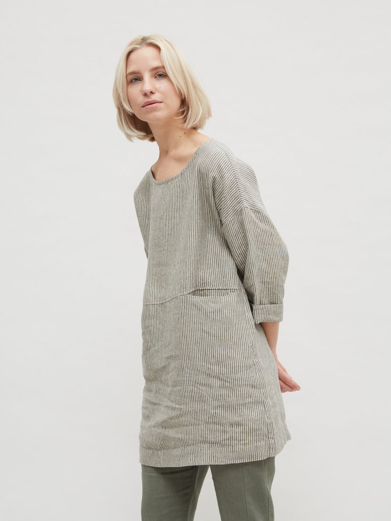 Linen tunic Oversized linen tunic Loose tunic Tunic Drop shoulder tunic Tunic dress