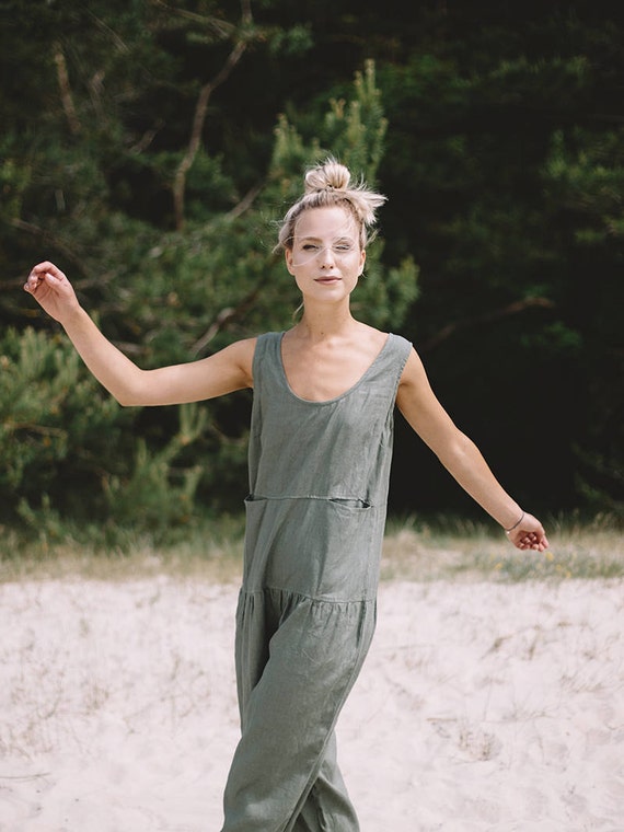 Ready to Ship/ Jumpsuit / Loose Linen 