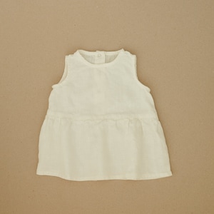Sleeveless baby linen dress