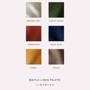 Waffle linen fabric samples