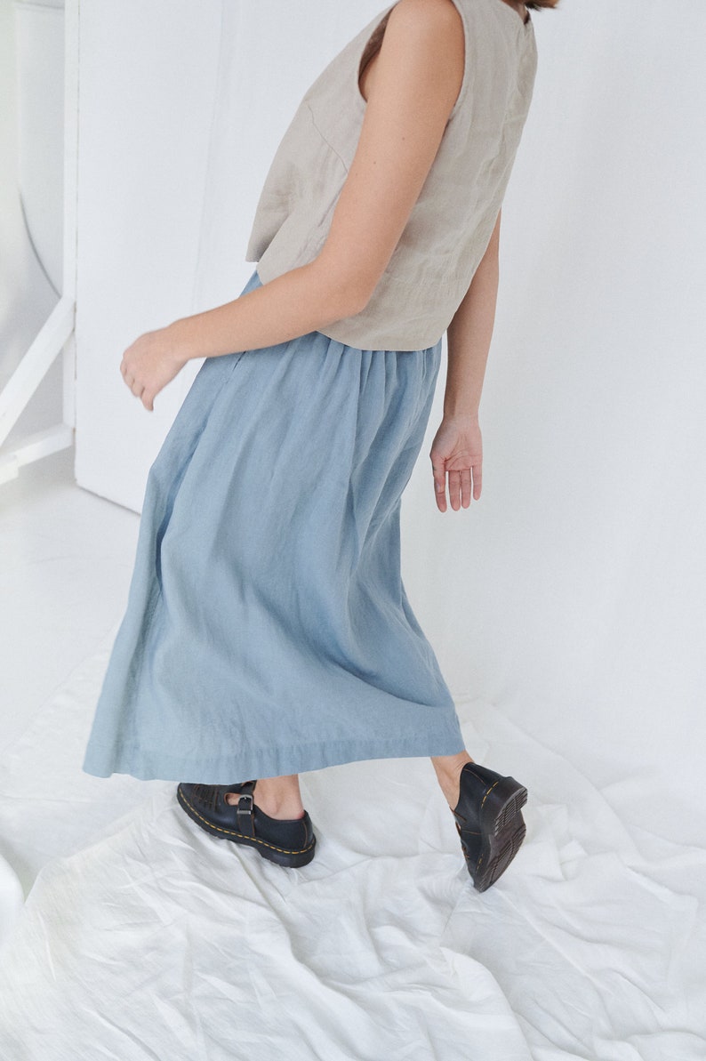 Lina Sea Green Skirt maxi Linen Skirt Linen Skirt A Line - Etsy