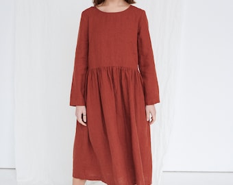 Alice terracotta dress - Long linen dress - Maxi linen dress - Soft linen dress