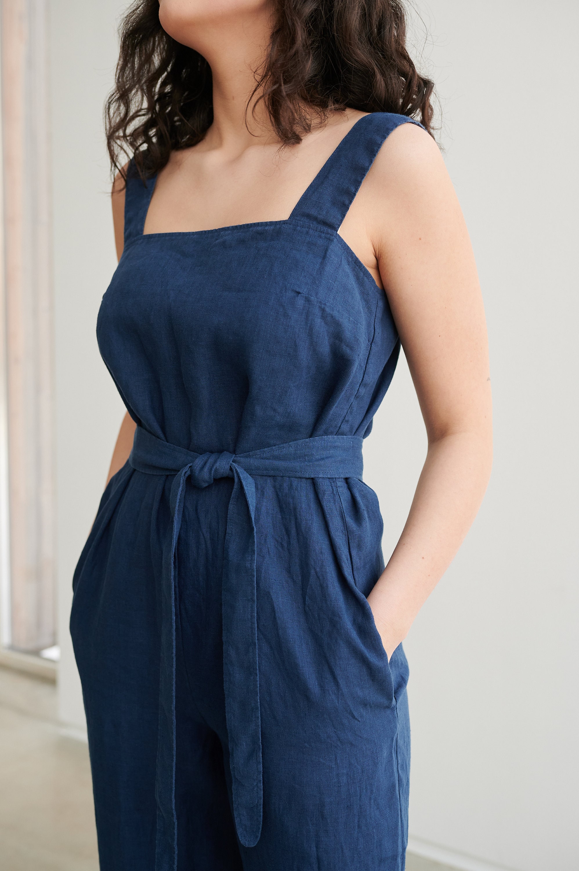 ロンパース・カバーオール house on the hill Jumpsuit Navy Stripe70 house on the hill Jumpsuit Navy Stripe70