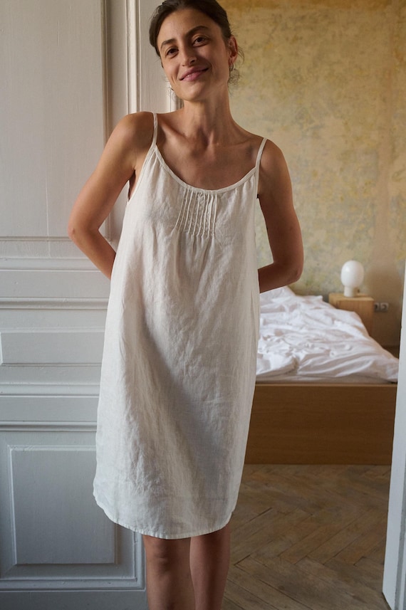 chinese dress ladies Wedding Nightdress from 100% Linen