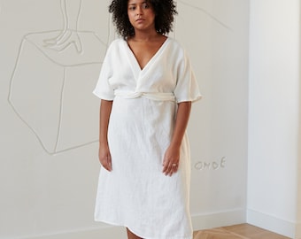 chinese dress ladies Classy Girl White Wrap Dress