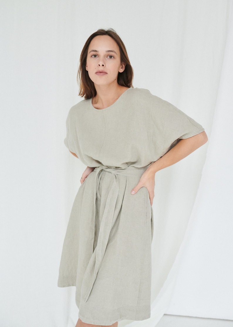 cocoon linen dress