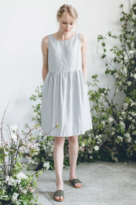 linen smock dress