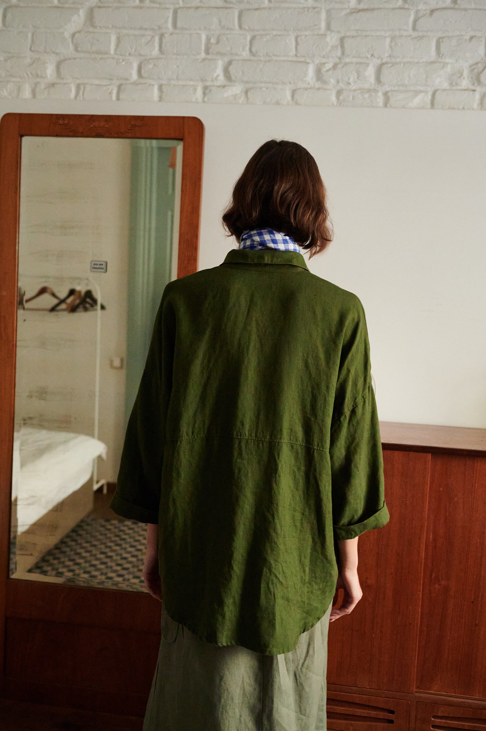 【CURRENTAGE】SHIRTSCLOTHオールインワン　フォレストグリーン CURRENTAGE [カレンテージ] Official Website