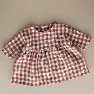 Baby gingham linen dress image 1