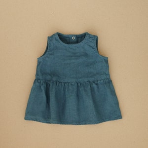 Sleeveless baby linen dress