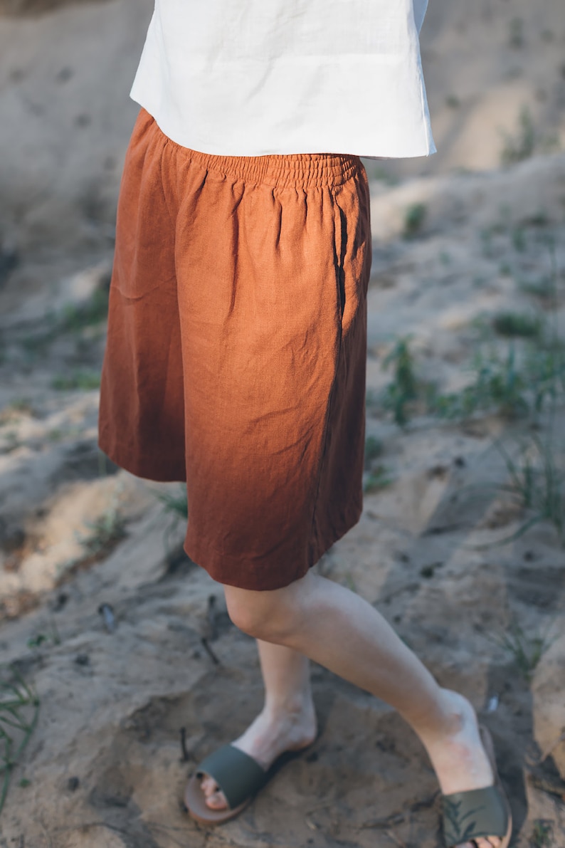 Hike short / Linen shorts / High waisted linen shorts / Summer Etsy