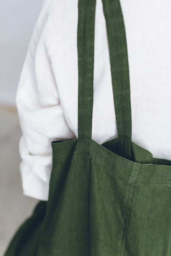 Green canvas Wenqing storage plain tote bag (beige) - Shop hezhi Handbags &  Totes - Pinkoi