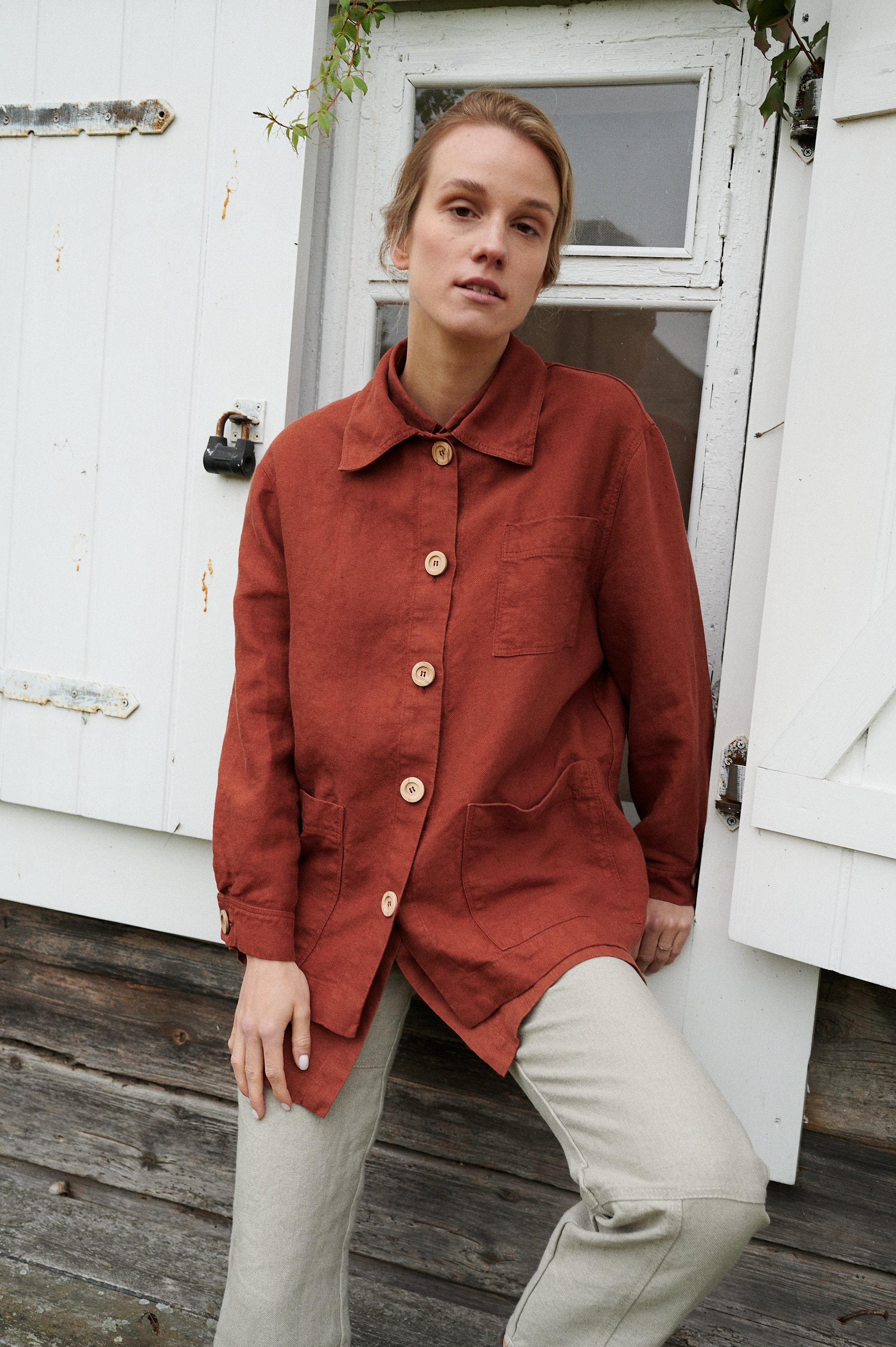 Ready to Ship - Bill Heavy Terracotta Jacket - Utility Jacket