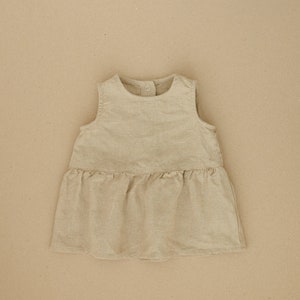 Sleeveless baby linen dress