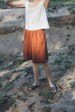 Hike terracotta short - Linen shorts - High waisted linen shorts - Summer shorts - Minimal linen shorts 