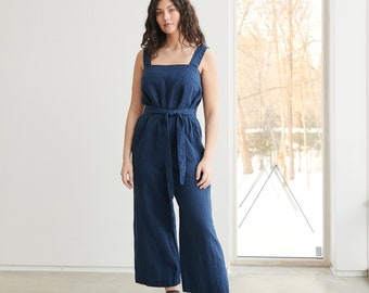 ロンパース・カバーオール house on the hill Jumpsuit Navy Stripe70 ロンパース・カバーオール house on the hill Jumpsuit Navy