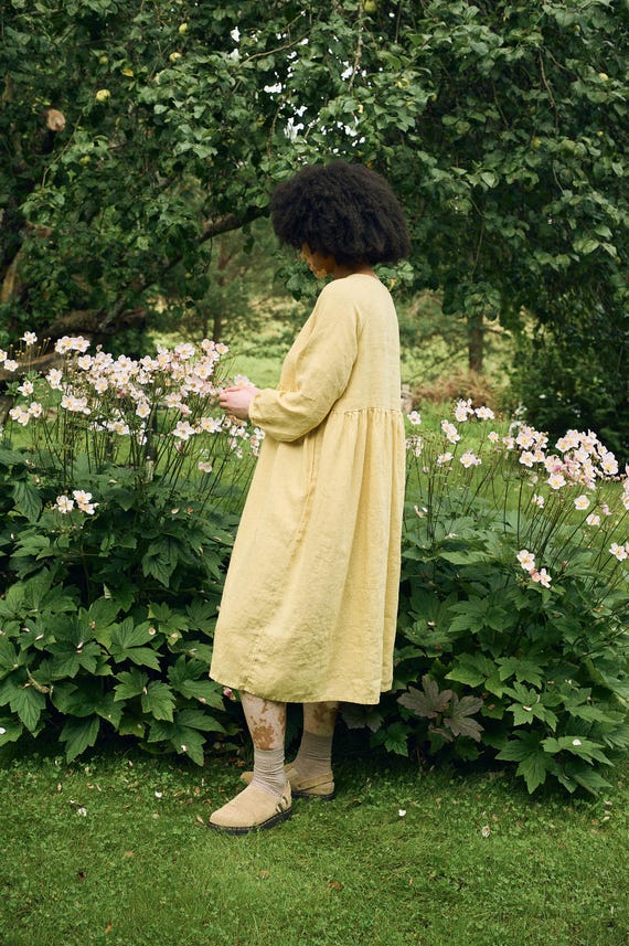 Margo Butter Linen Dress - Linen Dress - Oversized Dress - Fall Linen Dress  - Long Linen Dress - Maxi Dress - Maternity Dress -loose Dress - Etsy Israel