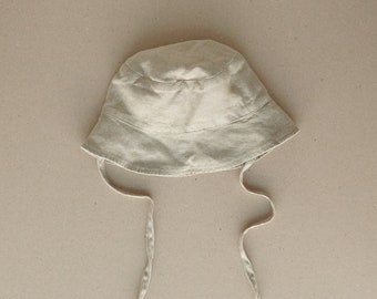 Baby linen bucket hat