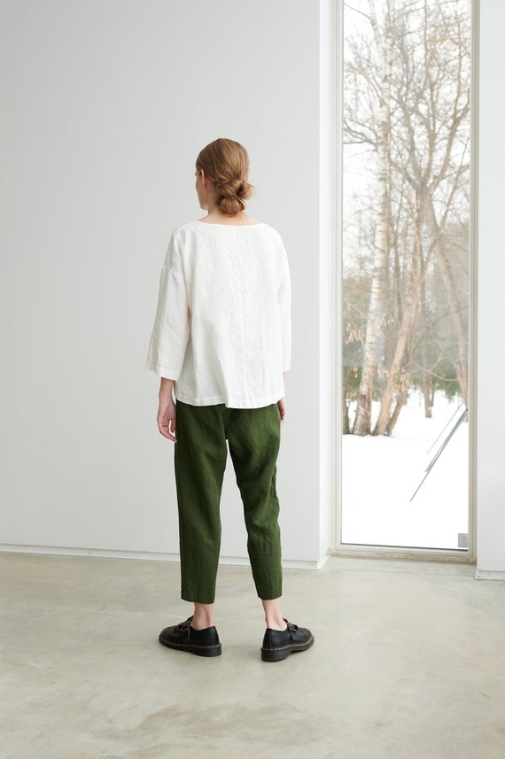 Mara Forest Green Trousers Tapered 
