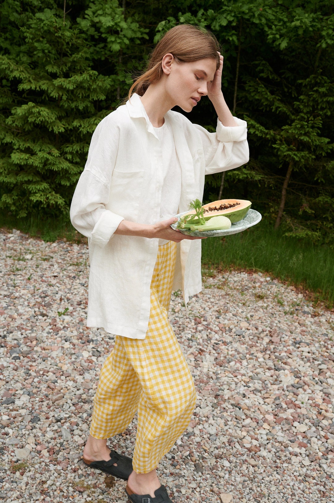 Vika Milky White Shirt - Washed Linen Shirt - Linen Shirt - Drop