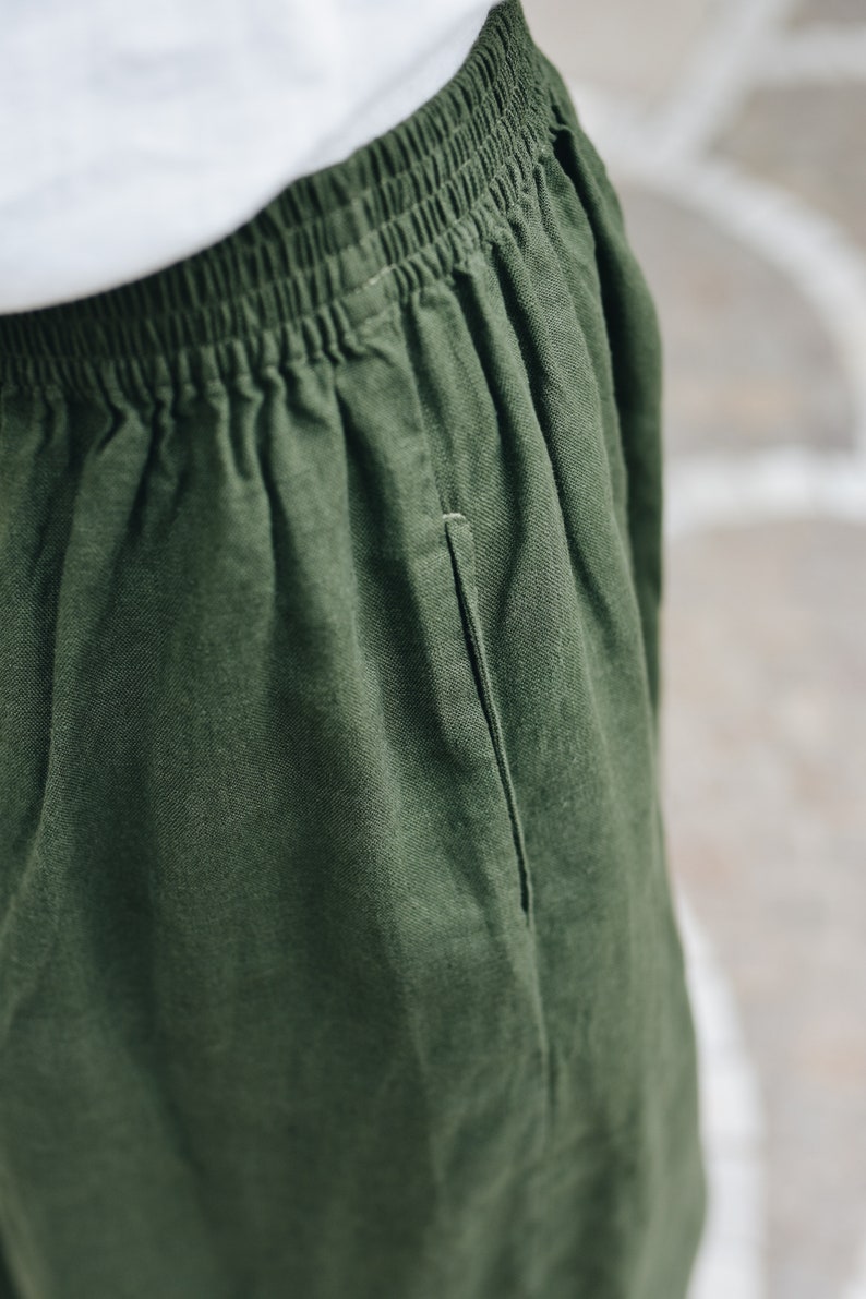 May Forest Green Skirt Midi Linen Skirt Simple Linen Skirt | Etsy