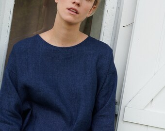 トップス LINEN WOOL SET UP Detailed Sewing Tutorial For A Beginner : Simple Linen Top
