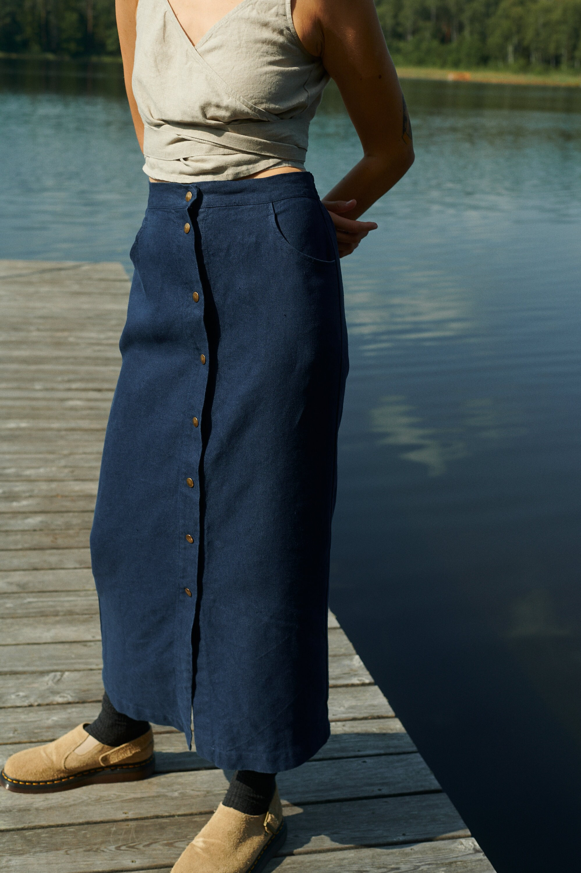 Soft Denim Skirt Etsy Canada
