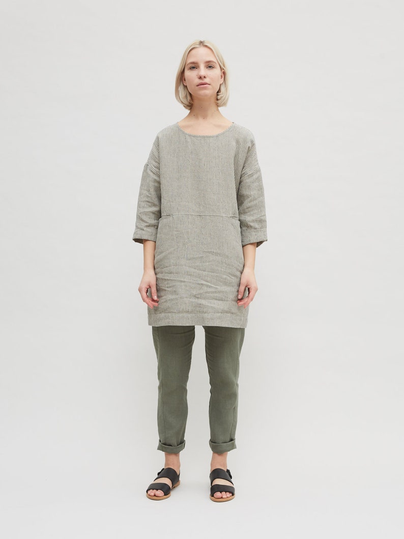 Linen tunic Oversized linen tunic Loose tunic Tunic Drop shoulder tunic Tunic dress