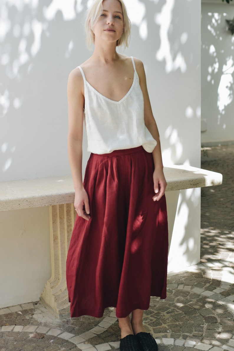 Hazel white top \/ Linen top \/ Linen blouse \/ Linen basic top \/ Top \/ Linen shirt \/ Summer linen clothes \/ Simple linen blouse