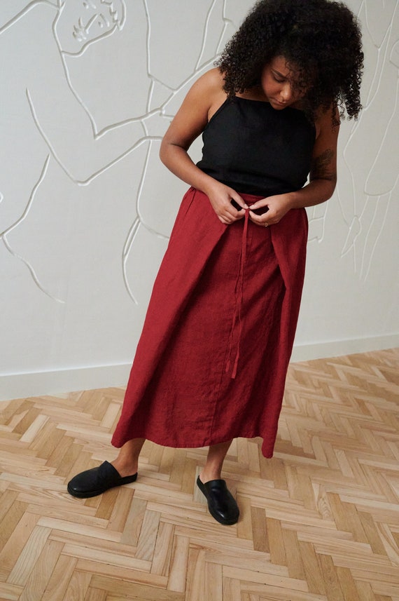 Jupe rouge bordeaux sale