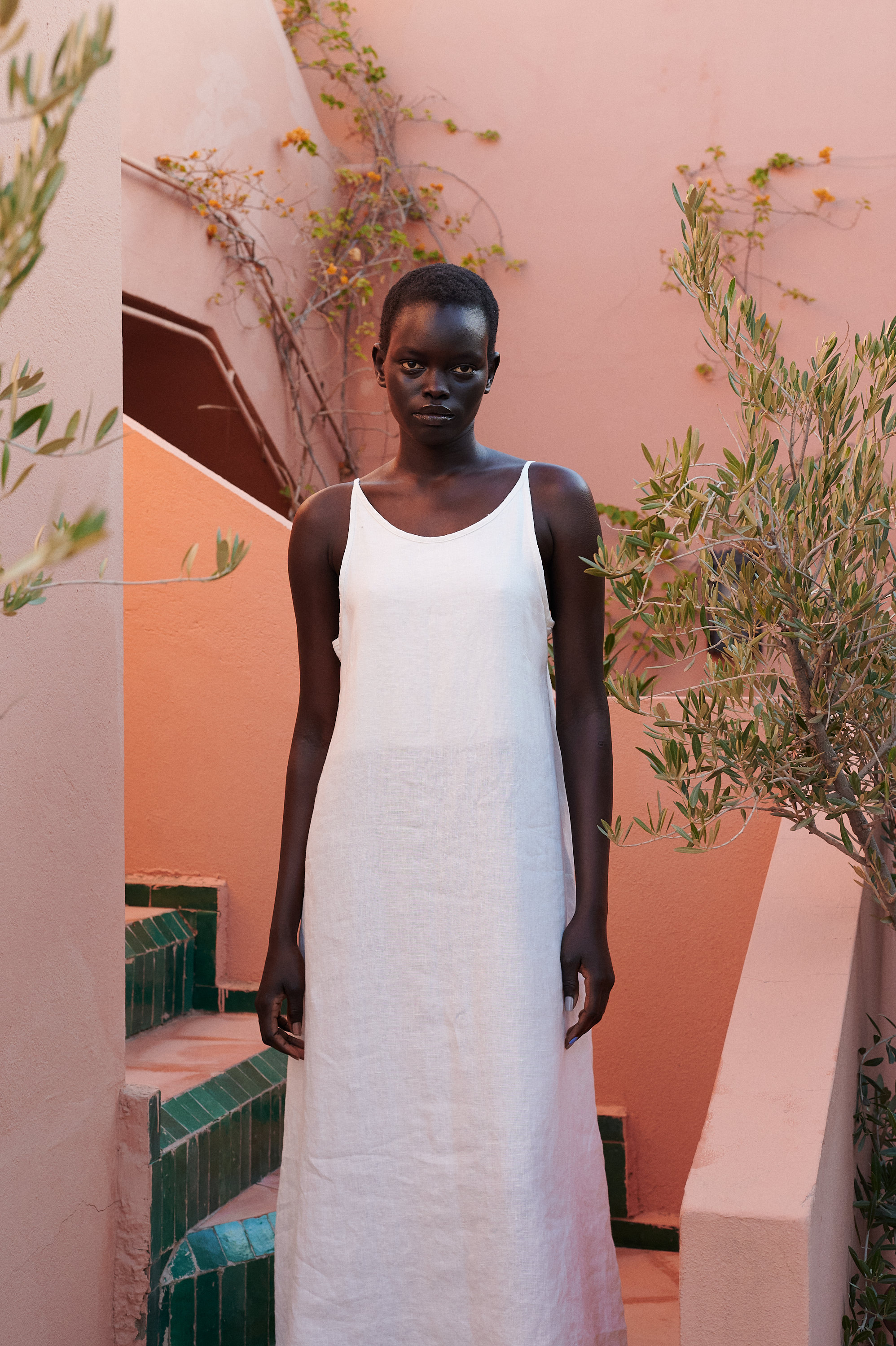 chinese dress ladies Linen Maxi Dress - White Linen Dress - Simple Linen Dress - Linen Spaghetti Strap Dress - Plus Size Clothing - Linen Dress Women main image 0