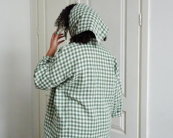 マスオ　　 　COTTON LINEN GINGHAM SHIRT LUW22S003_LTBLUE_Linen_ANGLE_1