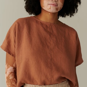 Mocha Mousse Linen Shirt & Pant Set main image 1
