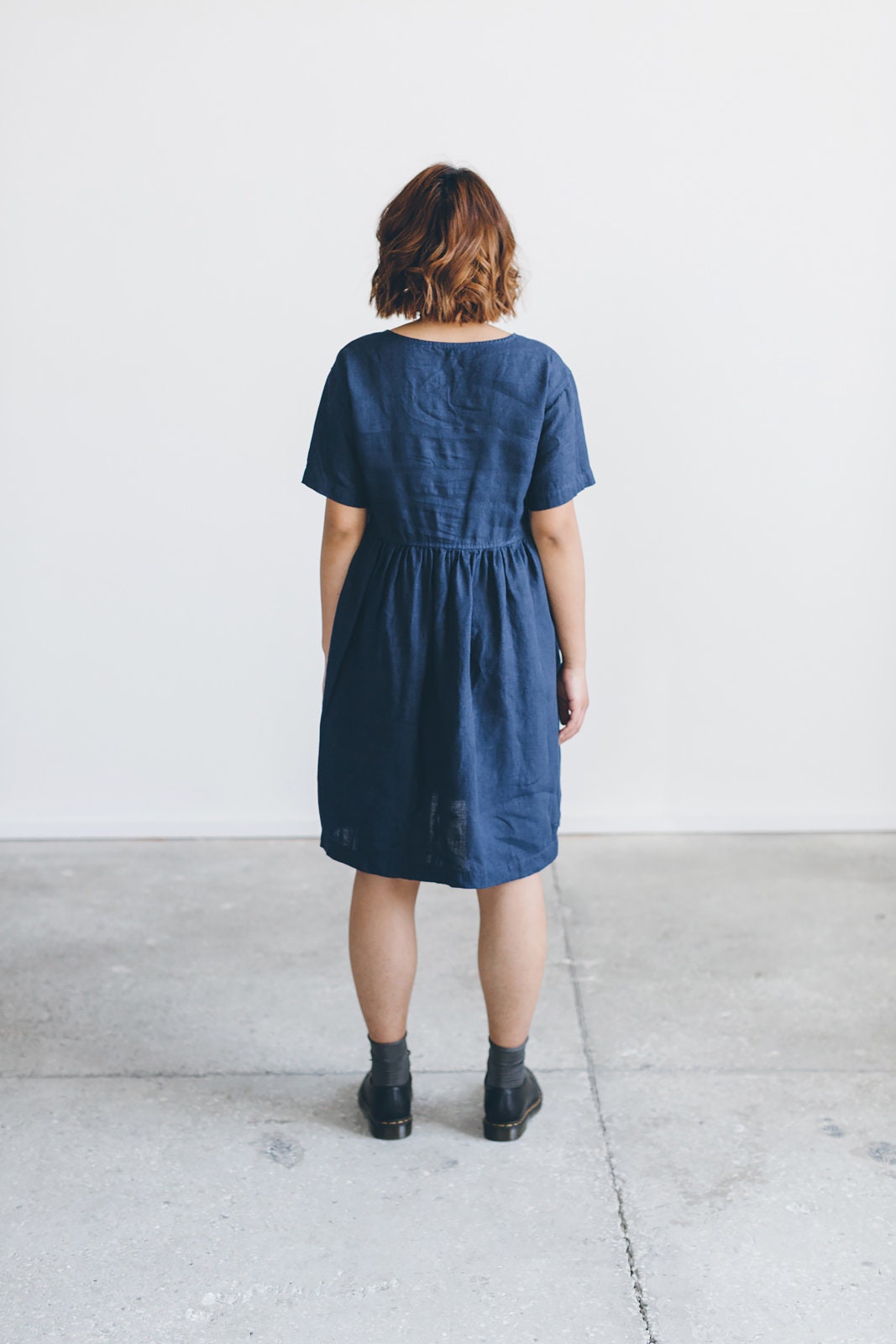 Anna Linen Blouse in Navy by ExVoto main image 1