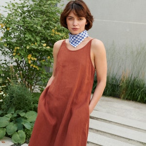 Spaghetti Strap Lace and Chiffon Dresses Terracotta