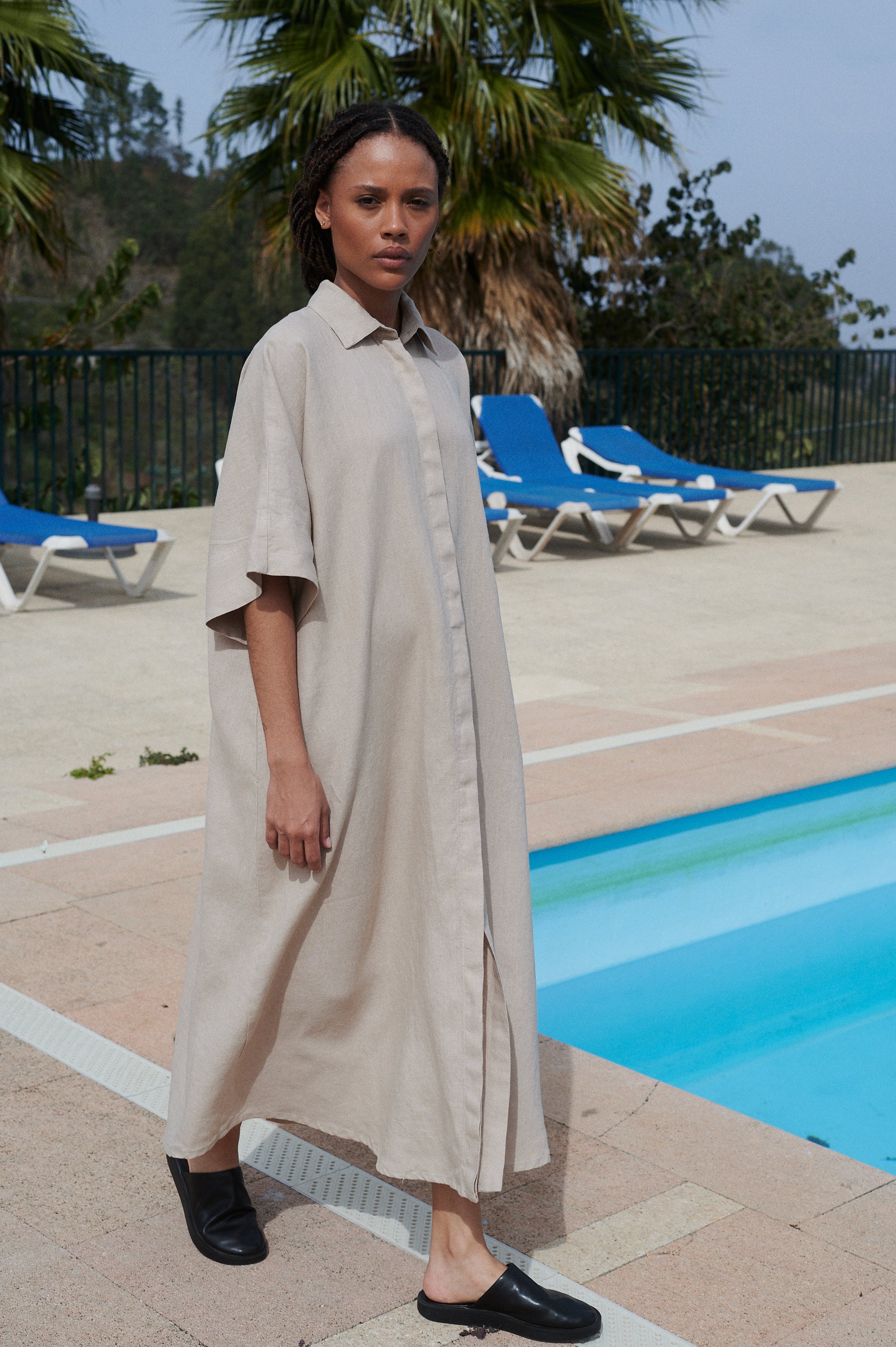 button down maxi shirt dress Buy Threadbare Black Tiered from Next USA Great for Party Loose Fit Linen Maxi Dress