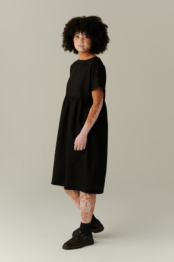 Gemma Black Linen Dress - Everyday Dress - Casual Dress - Oversized Dress - Simple Linen Dress - Summer Dress Gemma Black Linen Dress - Everyday Dress - Casual Dress - Oversized Dress -  Simple Linen Dress - Summer Dress - Etsy