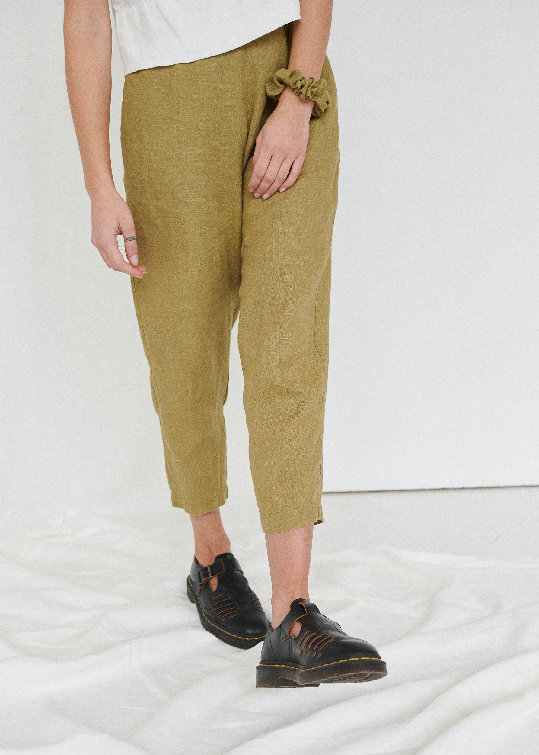 Ready to Ship Mara Trousers Tapered Linen Pants Linen - Etsy