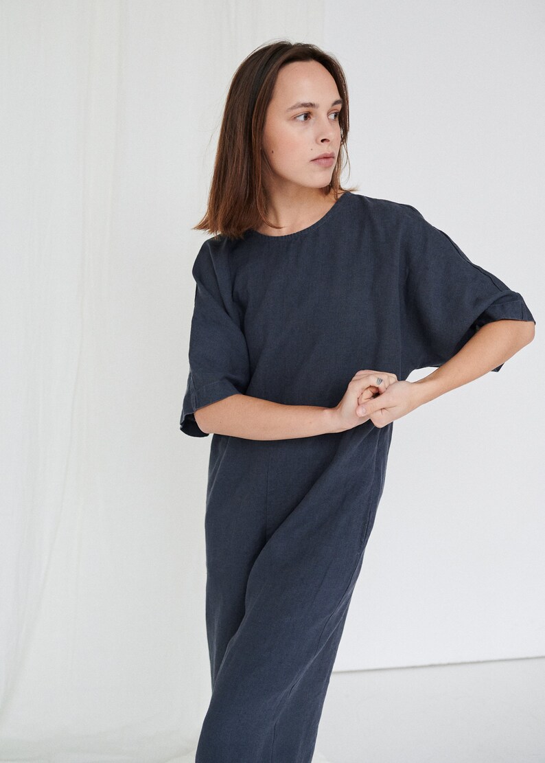 Olivia jumpsuit / Linen jumpsuit/ Oversized jumpsuit/ Summer Etsy