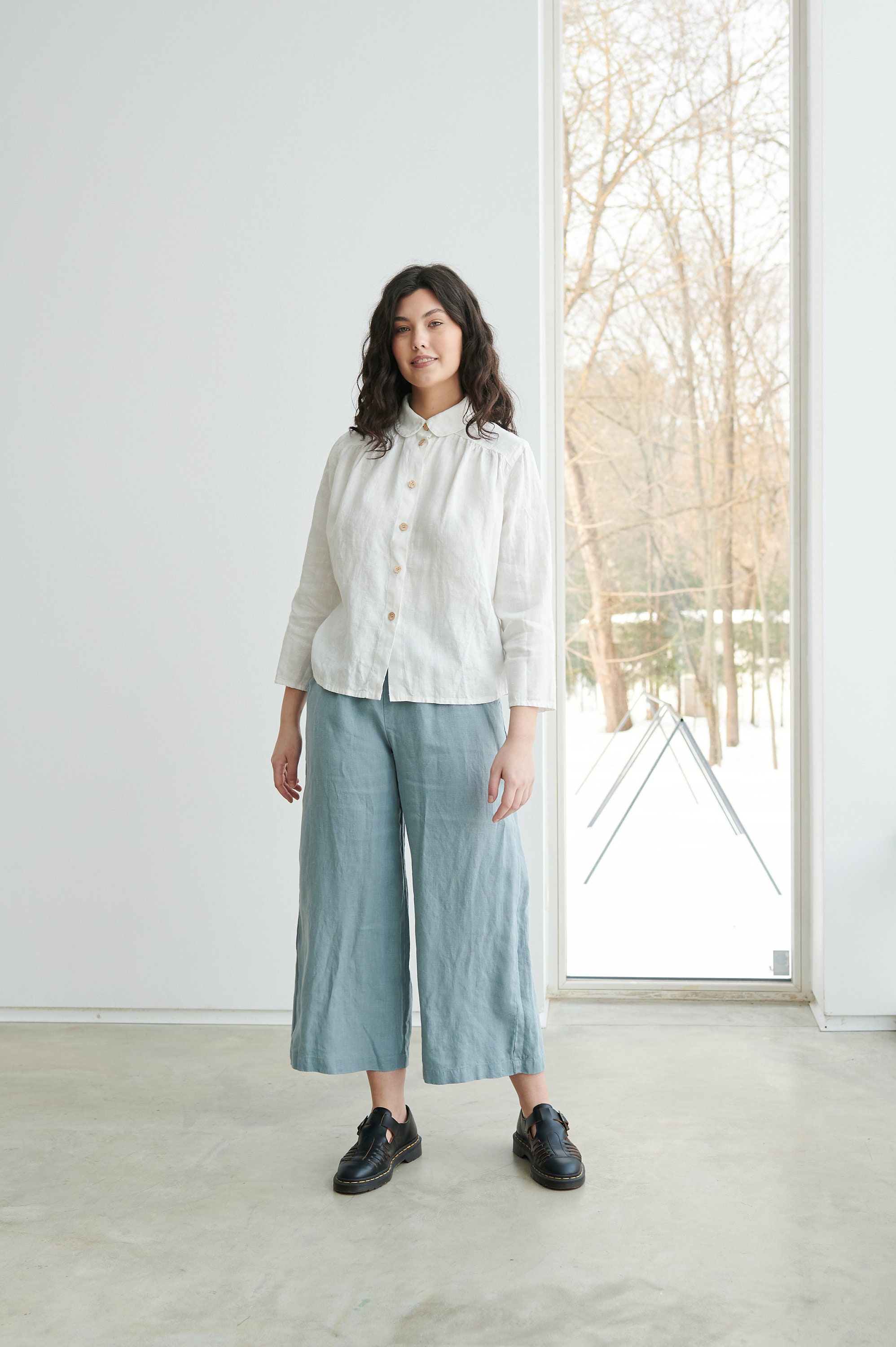 Ocean Sea Green Trousers Linen Pants 