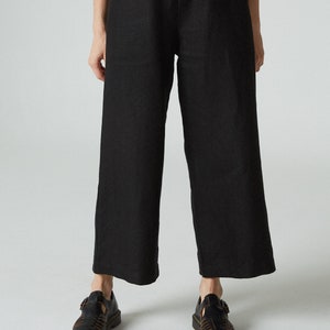 Ocean Heavy Black Trousers Heavy Linen Pants Linen - Etsy