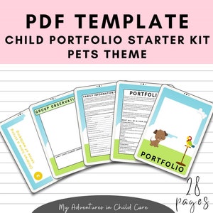 Child Portfolio Templates Starter Kit - Pets Theme EYLF V2.0