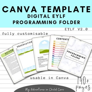 CANVA TEMPLATE / Digital Programming Folder Planner EYLF V2.0