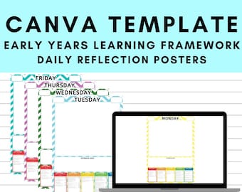 Canva Template - EYLF V2.0 Daily Reflections Posters Portrait