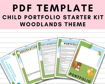Child Portfolio Templates Starter Kit - Woodlands Theme EYLF V2.0