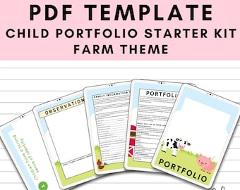 Child Portfolio Templates Starter Kit - Farm Theme EYLF V2.0