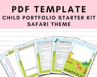 Child Portfolio Templates Starter Kit - Safari Theme EYLF V2.0