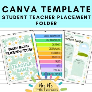Canva Template Student Teacher Placement/Prac Folder - AfGT included  *DIGITAL PLANNER