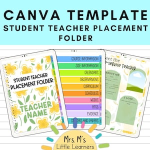 Canva Template Student Teacher Placement/Prac Folder - AfGT included  *DIGITAL PLANNER