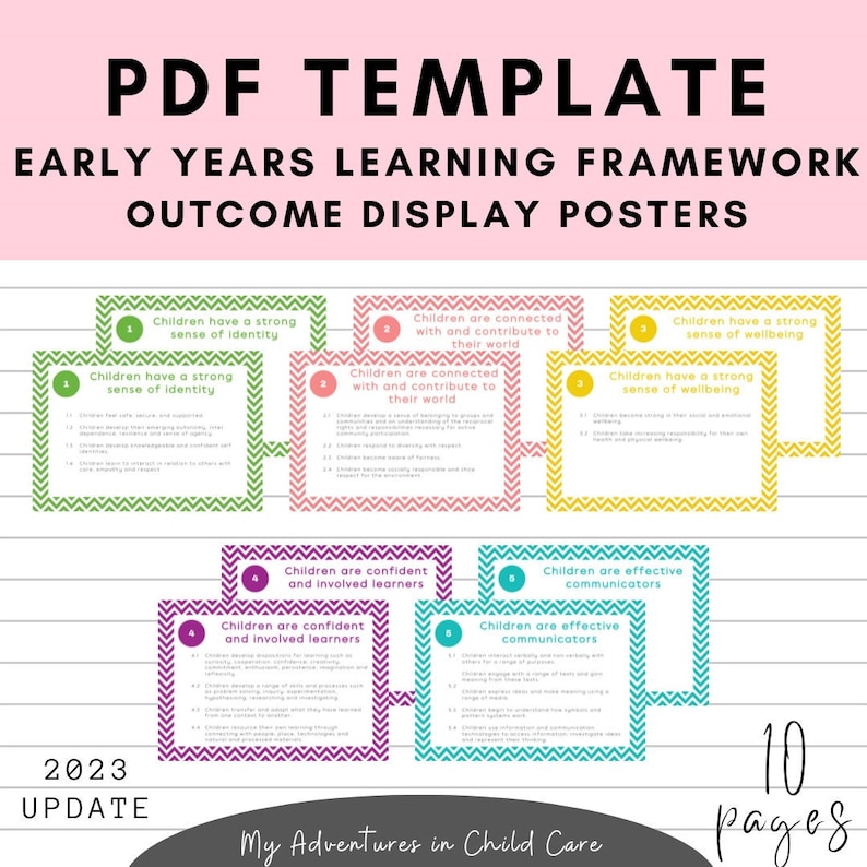 PDF Early Years Learning Framework Outcome Display Posters EYLF V2.0 ...